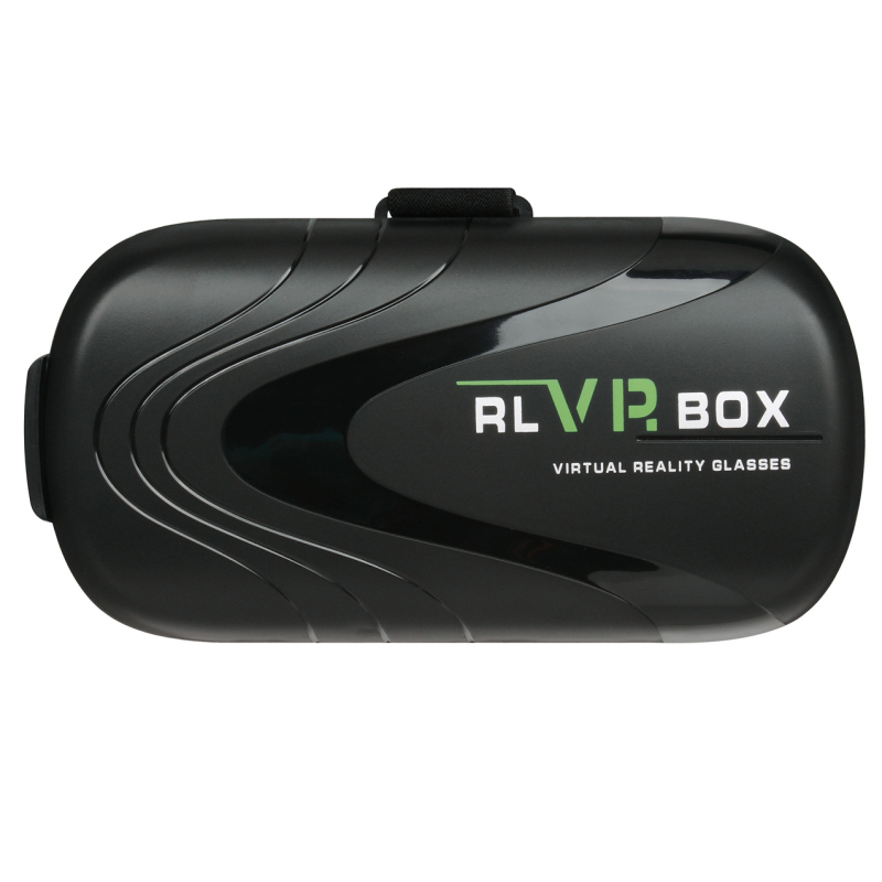 VR brilles uz galvas - RL VR BOX VR BOX, displeja izmērs 80, video ieeja: mobilais tālrunis, materiāls: plastika, svars 600 g