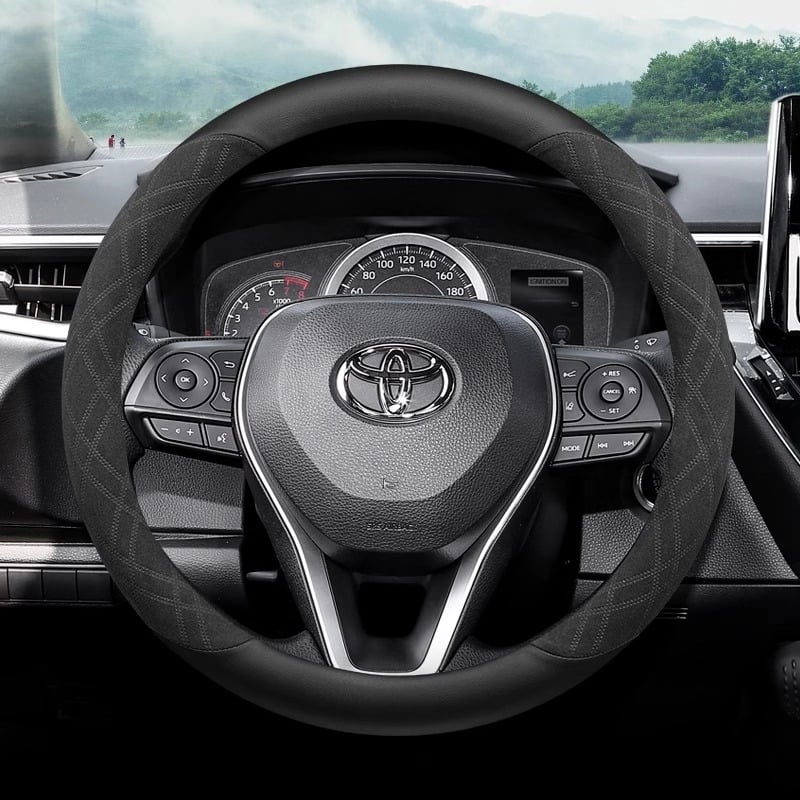 Κάλυμμα τιμονιού από σουέντ, γενικής εφαρμογής, αθλητικό στυλ, για όλες τις εποχές, με δυνατότητα προσαρμογής