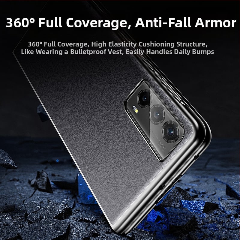 Pouzdro pre Honor Magic Vs 2 – syntetická koža, elektroplataný okraj, ochrana skladacieho displeja, pevný kryt