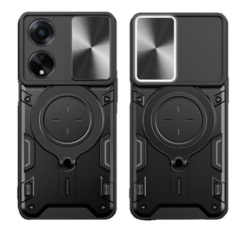 Кейс за Huawei Glory X9B/X9C със прозорец за обектива, магнитен държач, удароустойчив матов PC протектор