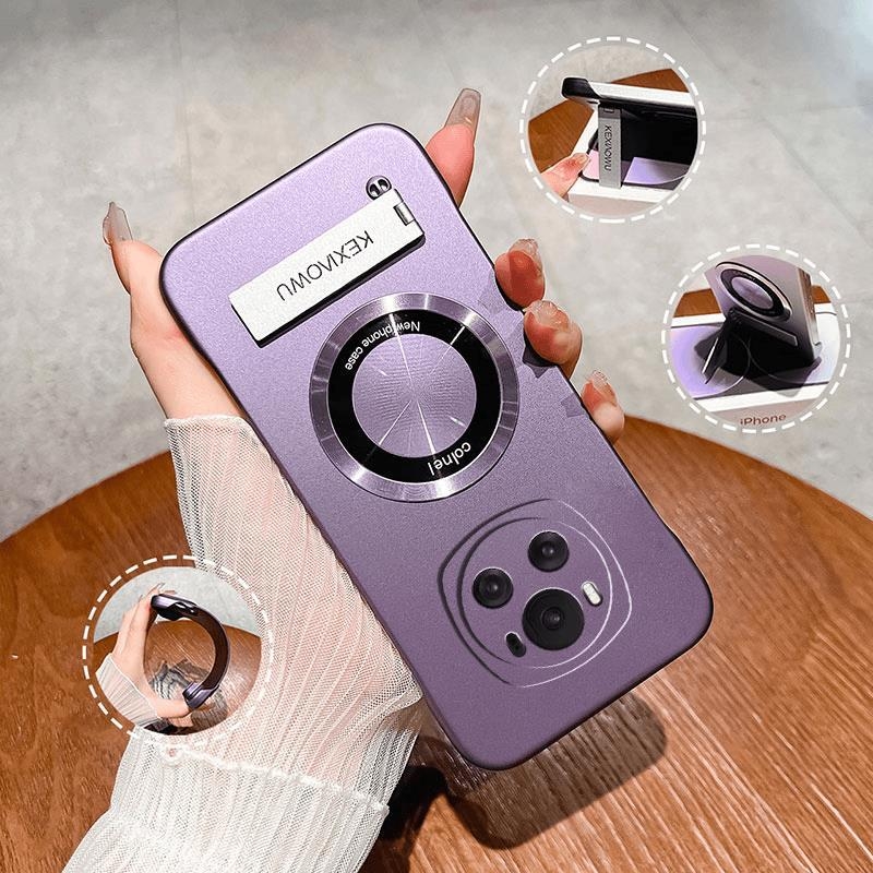 Защитен калъф за Honor Magic6 с тънък безрамков дизайн, против падане, с подставка, опростен стил