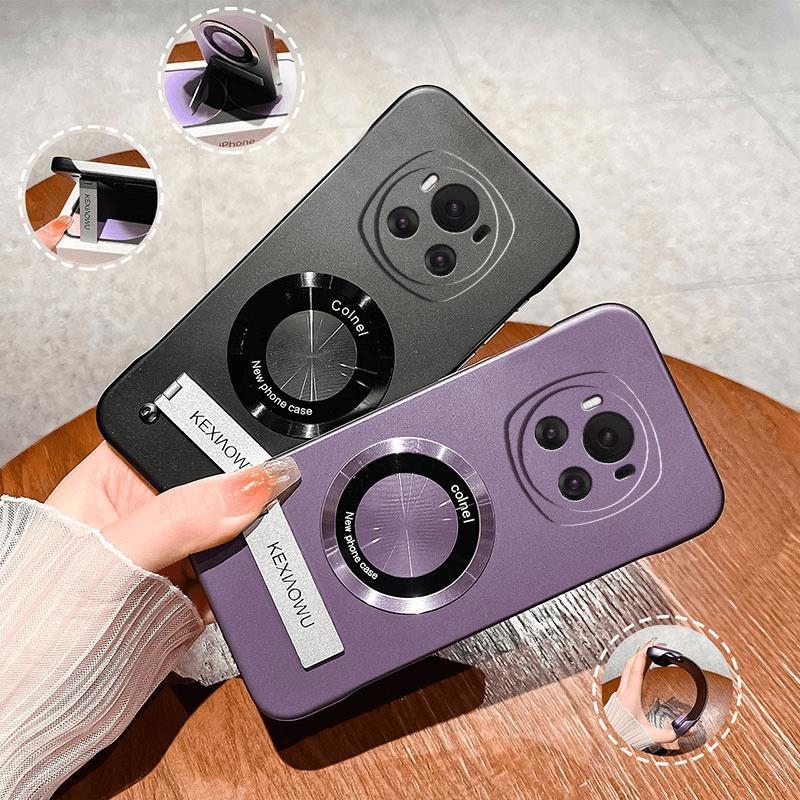 Защитен калъф за Honor Magic6 с тънък безрамков дизайн, против падане, с подставка, опростен стил