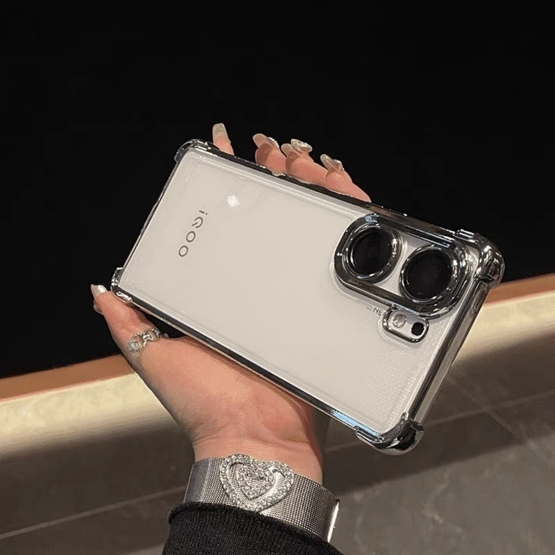 Tālruņa vāciņš – Silikons, Vienkāršs dizains, Četrkantīga kritiena aizsardzība, Saderīgs ar OPPO, Objektīva aizsardzība