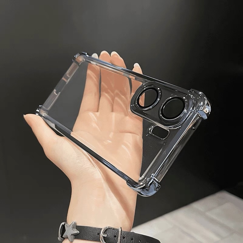 Tālruņa vāciņš – Silikons, Vienkāršs dizains, Četrkantīga kritiena aizsardzība, Saderīgs ar OPPO, Objektīva aizsardzība