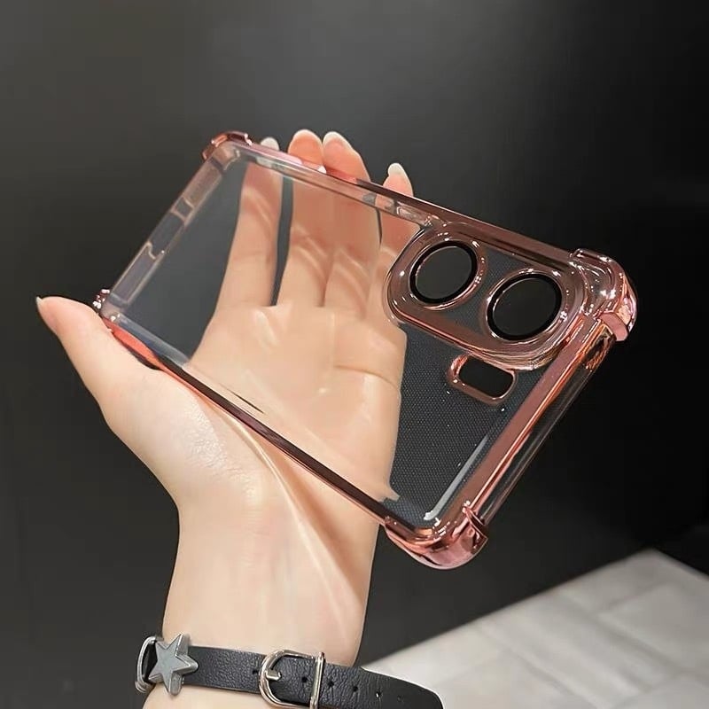 Tālruņa vāciņš – Silikons, Vienkāršs dizains, Četrkantīga kritiena aizsardzība, Saderīgs ar OPPO, Objektīva aizsardzība