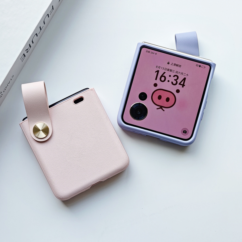 Tālruņa lieta ar rokas saiti Honor Magic V Flip2 – mākslīgā āda, matēts virsma, pilnīgs ciets vāciņš, pret kritieniem, pielāgošanas iespēja