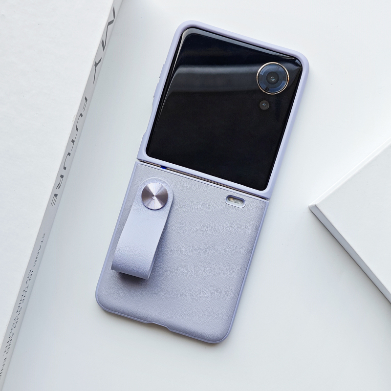 Tālruņa lieta ar rokas saiti Honor Magic V Flip2 – mākslīgā āda, matēts virsma, pilnīgs ciets vāciņš, pret kritieniem, pielāgošanas iespēja