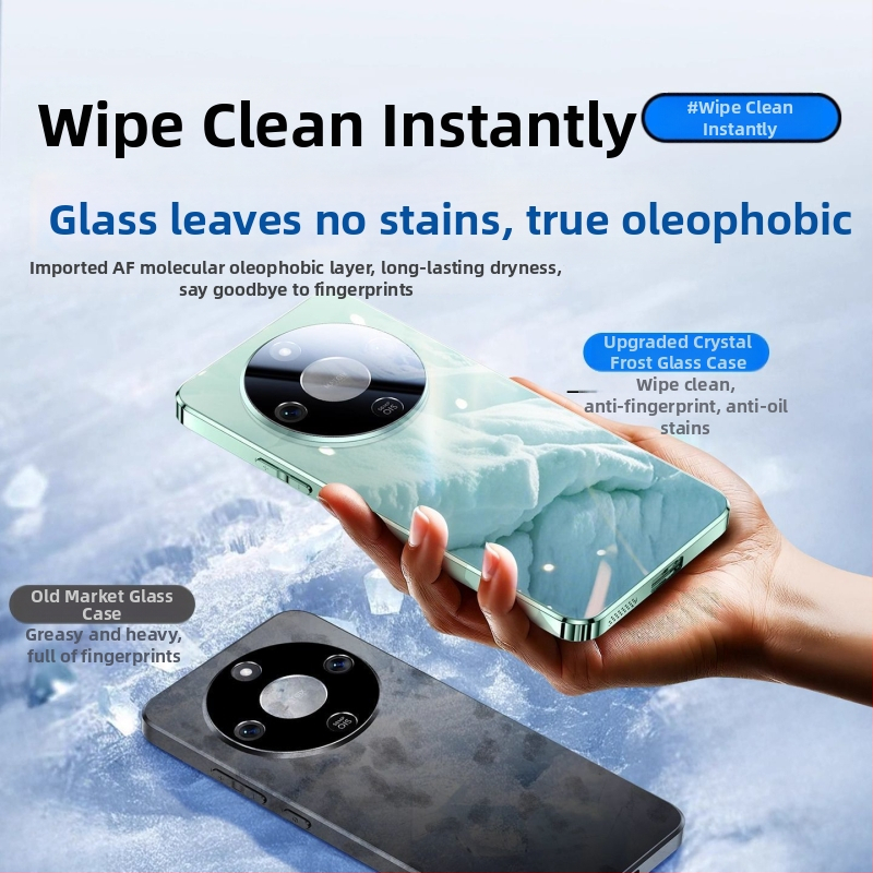 Tālruņa vāciņš ar pilnu pārklājumu, grezns stils, stikla materiāls, saderīgs ar Huawei