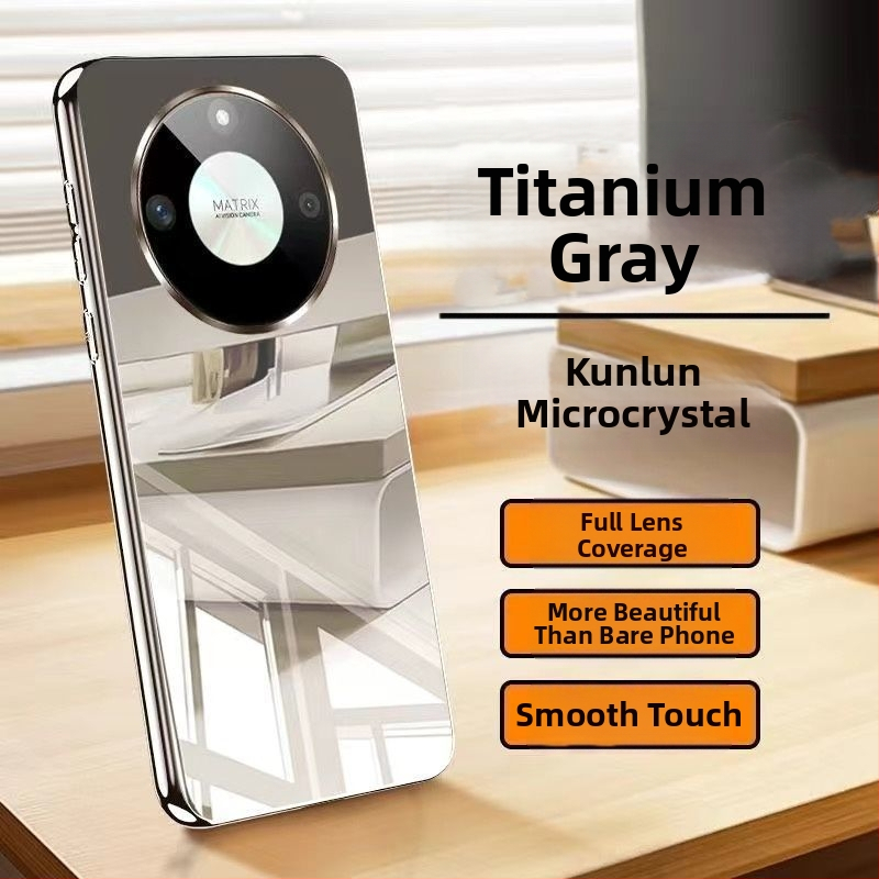 Telefónny obal s plným krytím, luxusný štýl, sklenený materiál, kompatibilný s Huawei