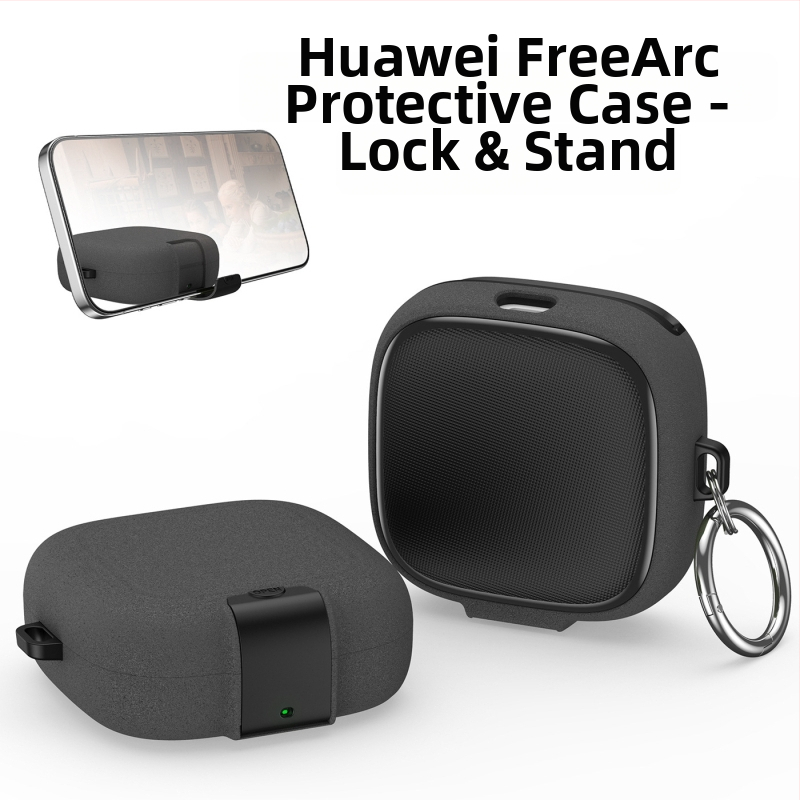 Huawei FreeArc ausu austiņu vāciņš ar stiprinājumu un bloķēšanas mehānisma – pret kritieniem, matētā TPU, minimālisma stils