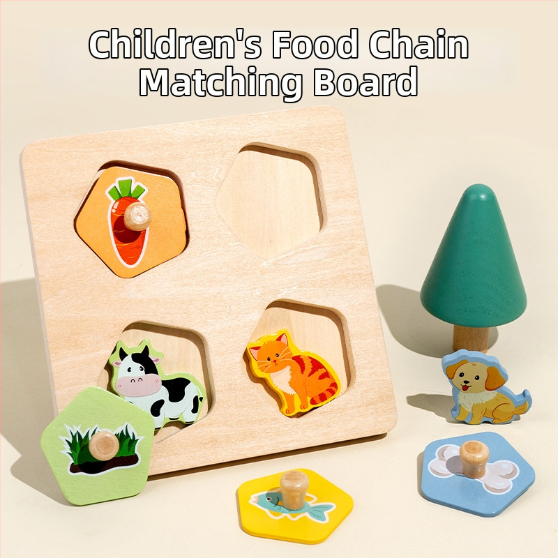 Švietimo medinės kaladėlės žaidimas žodžių dėliojimui vaikams 4–6 metų, iš klevų medienos, 0–38 dalys, spalvota pakuotė