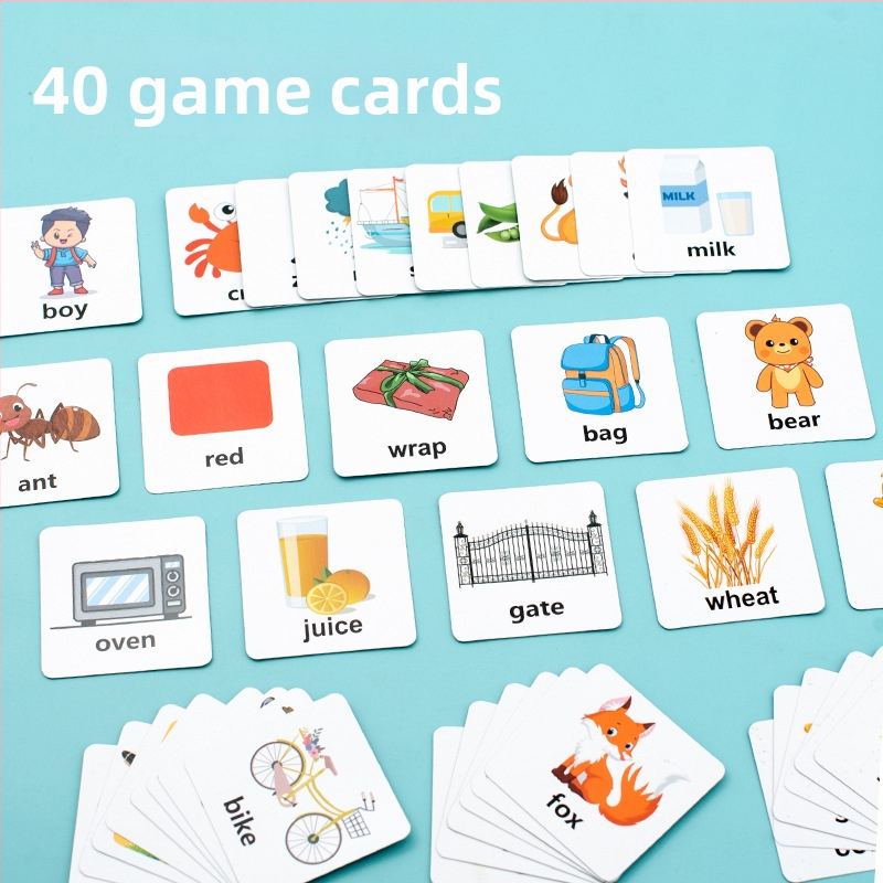 Puidust sõnakaardid Montessori varajaseks hariduseks – ehitusklotsid 4–6-aastastele lastele, sõnade õigekiri, OEM logo