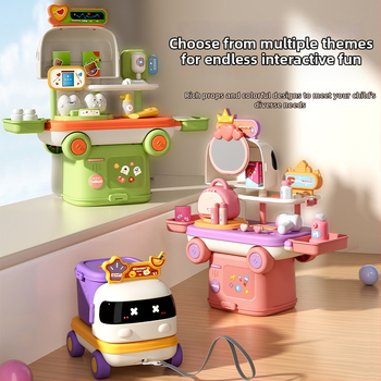 Rotaļu virtuves komplekts – plastmasas, izglītojošs un interaktīvs, piemērots 4–6 gadus veciem bērniem