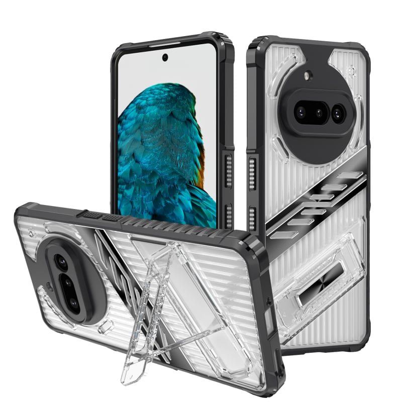 Θήκη Nothing Phone — μαλακό περίβλημα PC, με έγχυση, προστασία από πτώσεις, διαφανές στήριγμα