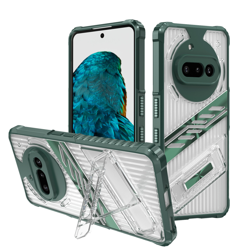 Θήκη Nothing Phone — μαλακό περίβλημα PC, με έγχυση, προστασία από πτώσεις, διαφανές στήριγμα