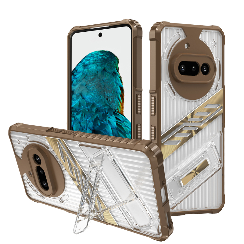 Θήκη Nothing Phone — μαλακό περίβλημα PC, με έγχυση, προστασία από πτώσεις, διαφανές στήριγμα