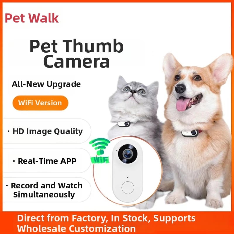 Камера за домашни любимци AL1001 с перспектива на котки и кучета — спортна камера, ABS корпус, 2.0 MP, персонализирано лого, 120 минути живот на батерията