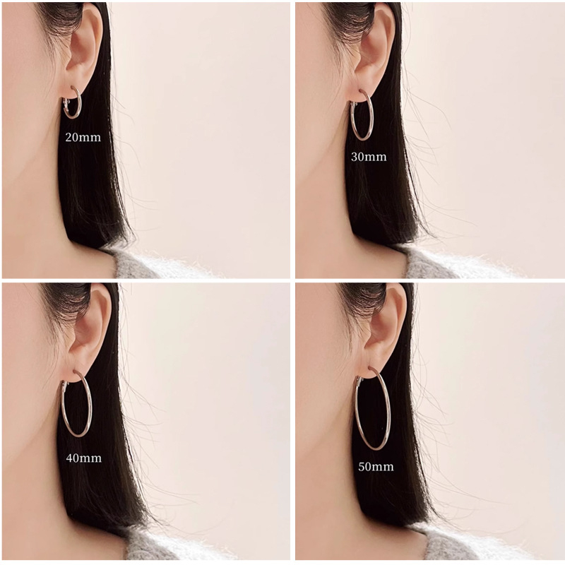 F136 Titanijeva legura – jednostavne kružne naušnice za žene – suptilan luksuz, elegantan stil, G23 titan oversized piercing naušnice