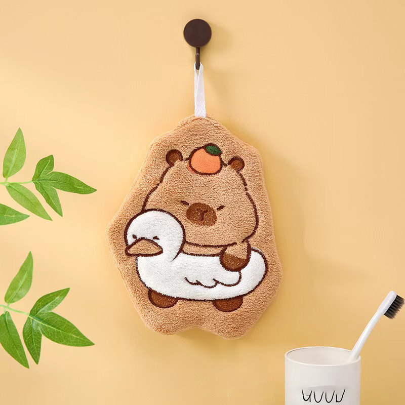 Pakabinamas virtuvės rankšluostis su siuvinėtu ornamentu, koralinis flisas, 120d siūlai, 30-50 g, pritaikomas