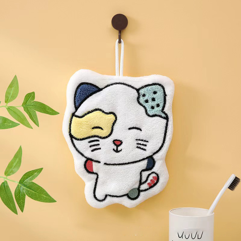 Pakabinamas virtuvės rankšluostis su siuvinėtu ornamentu, koralinis flisas, 120d siūlai, 30-50 g, pritaikomas