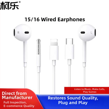 Type-C kabelis iekšējās auss austiņas, kustīga spole, 1,2 m kabelis, jutīgums 110 dB