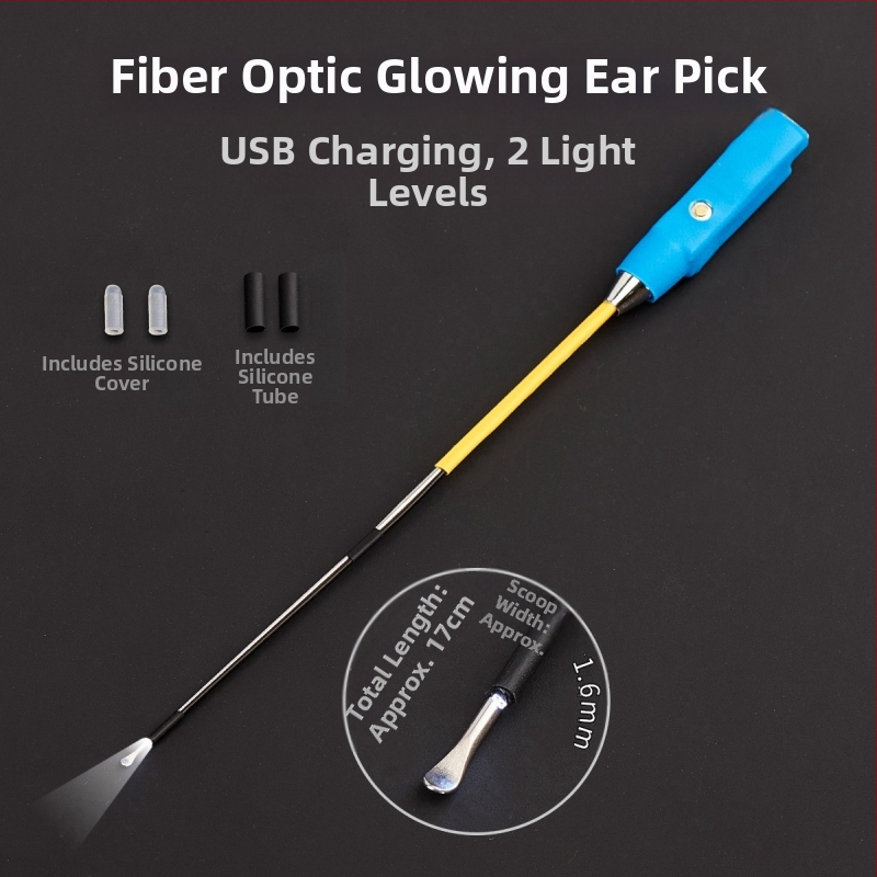Shunwanjia spīdīgā auss karote ar vizuālo endoskopu, USB uzlāde, nerūsējošais tērauds
