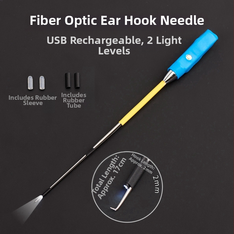 Shunwanjia spīdīgā auss karote ar vizuālo endoskopu, USB uzlāde, nerūsējošais tērauds