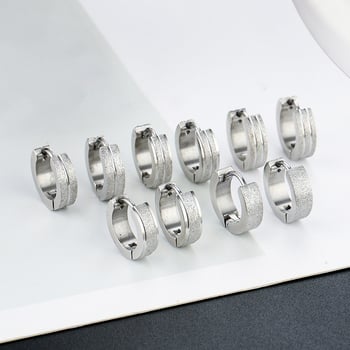 Unisex naušnice od nehrđajućeg čelika, titan-stil, premaz u 18K zlatnoj nijansi