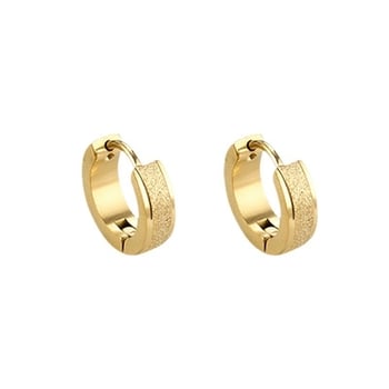 Unisex naušnice od nehrđajućeg čelika, titan-stil, premaz u 18K zlatnoj nijansi