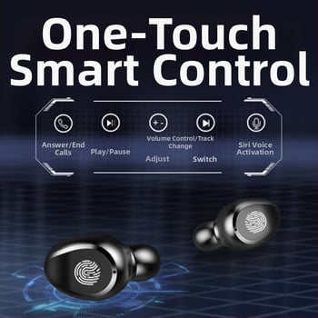 Bezdrôtové Bluetooth slúchadlá do uší, potlačenie šumu, Bluetooth 5.0, bezdrôtové nabíjanie, IPX5, výdrž batérie 4–8 h