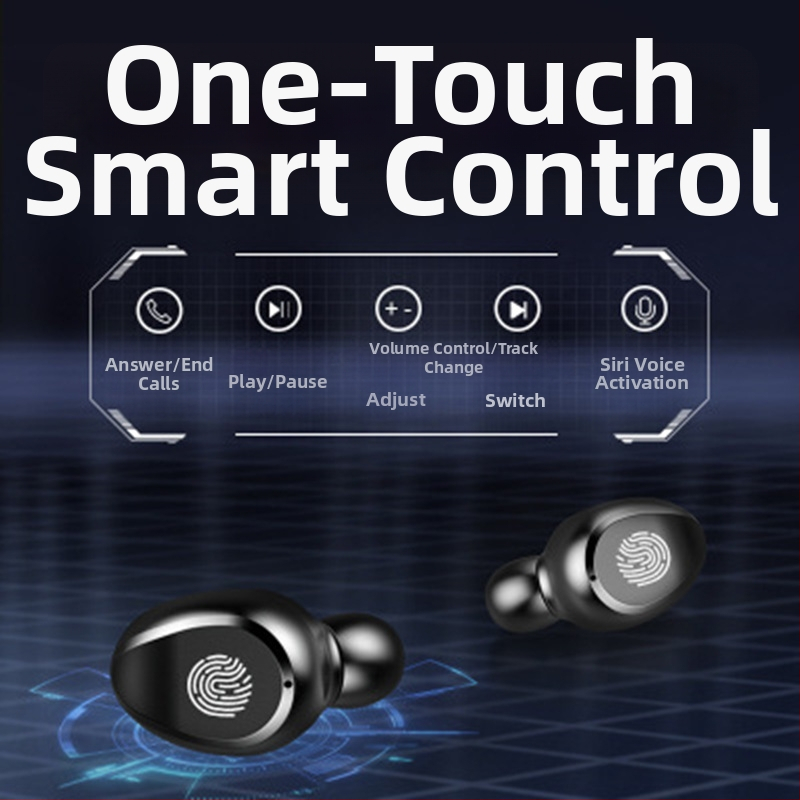 Bezdrôtové Bluetooth slúchadlá do uší, potlačenie šumu, Bluetooth 5.0, bezdrôtové nabíjanie, IPX5, výdrž batérie 4–8 h