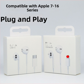 Type-C vadu austiņas Apple 7-16 Pro, in-ear, kabelis 120 cm, jutība 110 dB