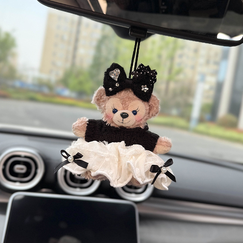 Κρεμαστό αυτοκινήτου από βελούδινο υλικό, καρτούν στυλ, με άρωμα και εσωτερική διακόσμηση για τον καθρέπτη