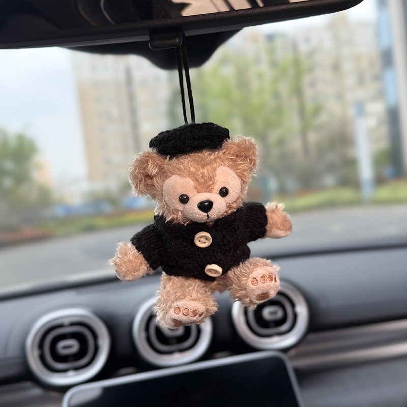 Κρεμαστό αυτοκινήτου από βελούδινο υλικό, καρτούν στυλ, με άρωμα και εσωτερική διακόσμηση για τον καθρέπτη