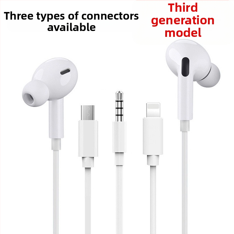 3,5 mm uz USB-C adapteris Apple vadiem klausulēm (2. un 3. paaudze) – Android saderīgs, in-ear dizains