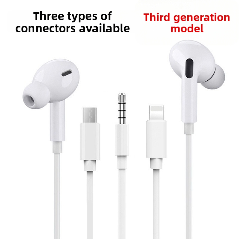 3,5 mm uz USB-C adapteris Apple vadiem klausulēm (2. un 3. paaudze) – Android saderīgs, in-ear dizains