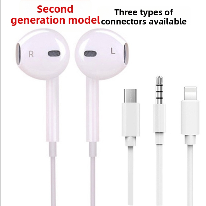 3,5 mm uz USB-C adapteris Apple vadiem klausulēm (2. un 3. paaudze) – Android saderīgs, in-ear dizains