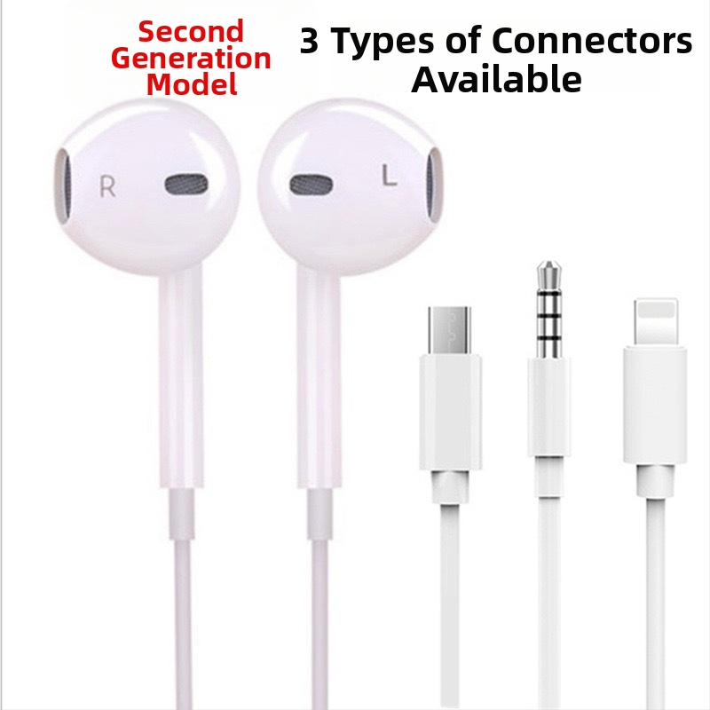 3,5 mm uz USB-C adapteris Apple vadiem klausulēm (2. un 3. paaudze) – Android saderīgs, in-ear dizains