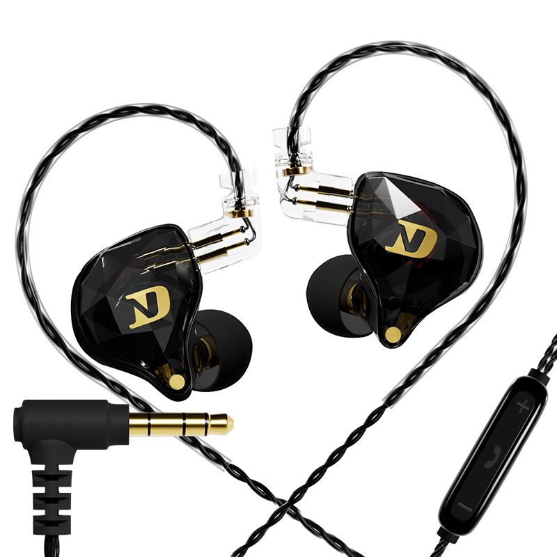 In-ear žične slušalice s izmjenjivim kabelom, mikrofon, 3,5 mm L-oblik priključak, 10 mm driver, 20–40000 Hz, 1,25 m kabel