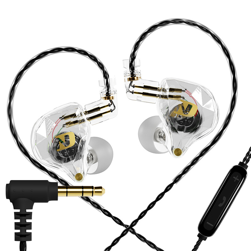 In-ear žične slušalice s izmjenjivim kabelom, mikrofon, 3,5 mm L-oblik priključak, 10 mm driver, 20–40000 Hz, 1,25 m kabel