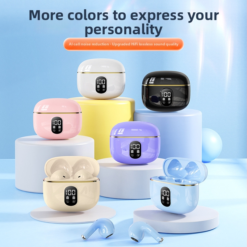 X87 in-ear Bluetooth slúchadlá s AI prekladačom, digitálny displej, nízka latencia pre hranie, Bluetooth 5.3, dosah 10 m