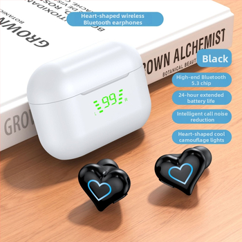 Heartbuds bezdrôtové slúchadlá v lantern štýle – Bluetooth 5.0, dosah 12 m, výdrž batérie 4–8 h, vodotesné na bežné použitie, viacbodové pripojenie