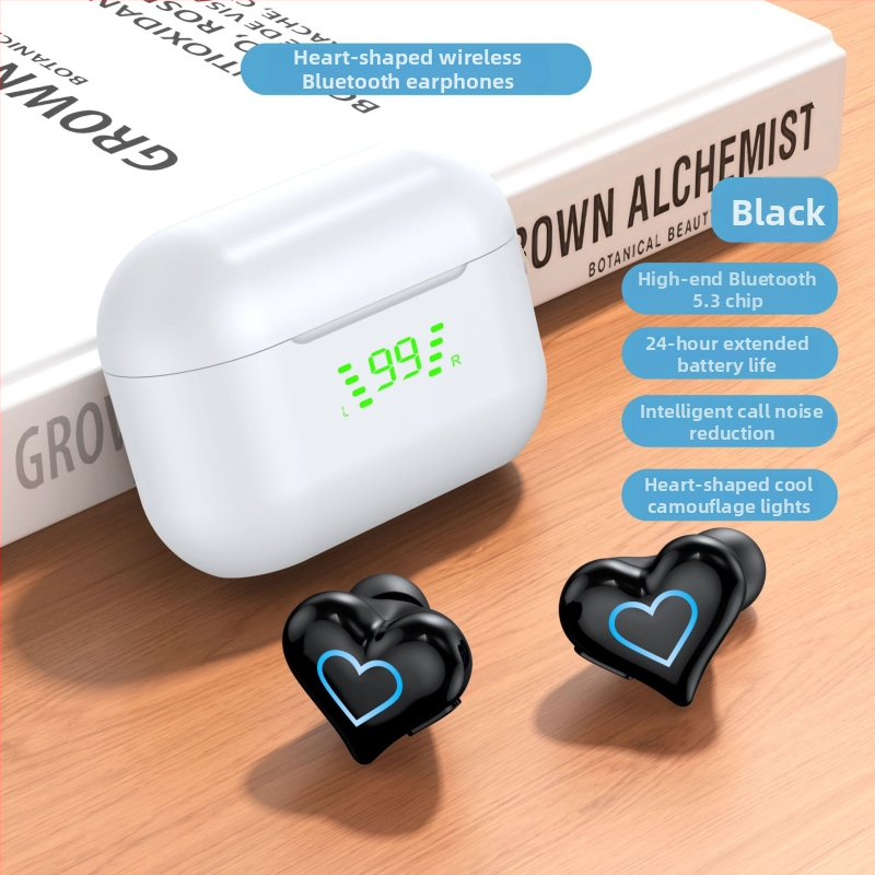 Heartbuds bezdrôtové slúchadlá v lantern štýle – Bluetooth 5.0, dosah 12 m, výdrž batérie 4–8 h, vodotesné na bežné použitie, viacbodové pripojenie