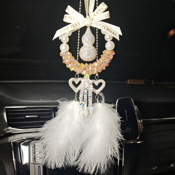 Κρεμαστό για καθρέπτη αυτοκινήτου — μεταλλικό, μοντέρνος σχεδιασμός, διακοσμητικό εσωτερικού χώρου