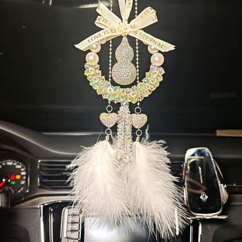 Κρεμαστό για καθρέπτη αυτοκινήτου — μεταλλικό, μοντέρνος σχεδιασμός, διακοσμητικό εσωτερικού χώρου