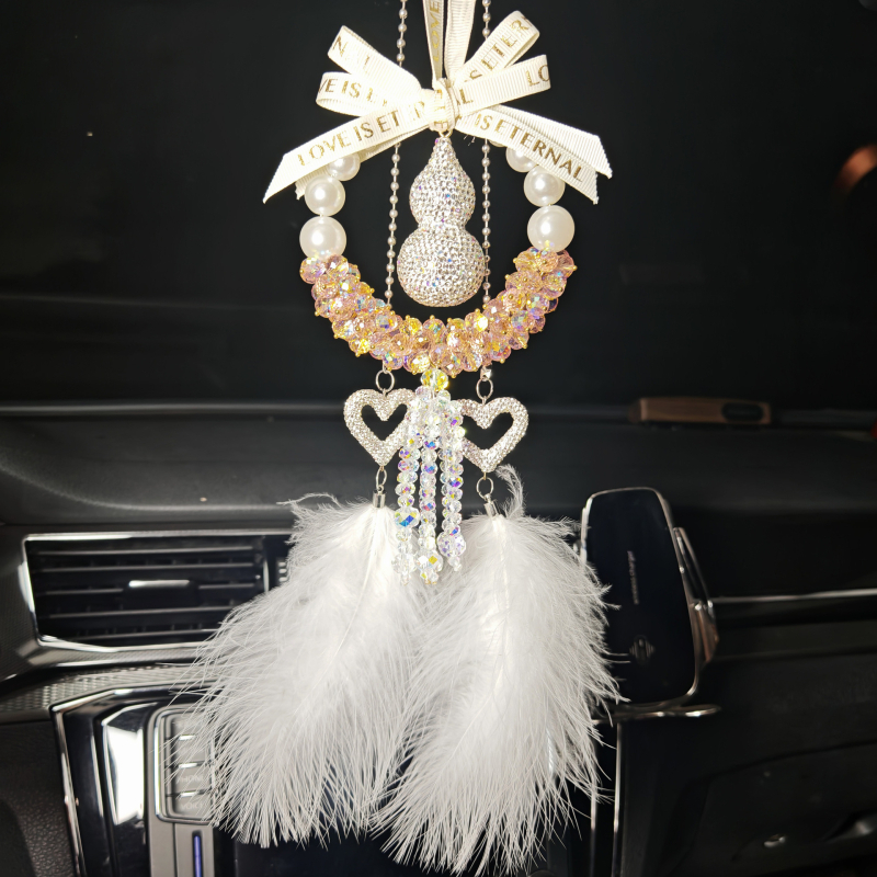 Κρεμαστό για καθρέπτη αυτοκινήτου — μεταλλικό, μοντέρνος σχεδιασμός, διακοσμητικό εσωτερικού χώρου