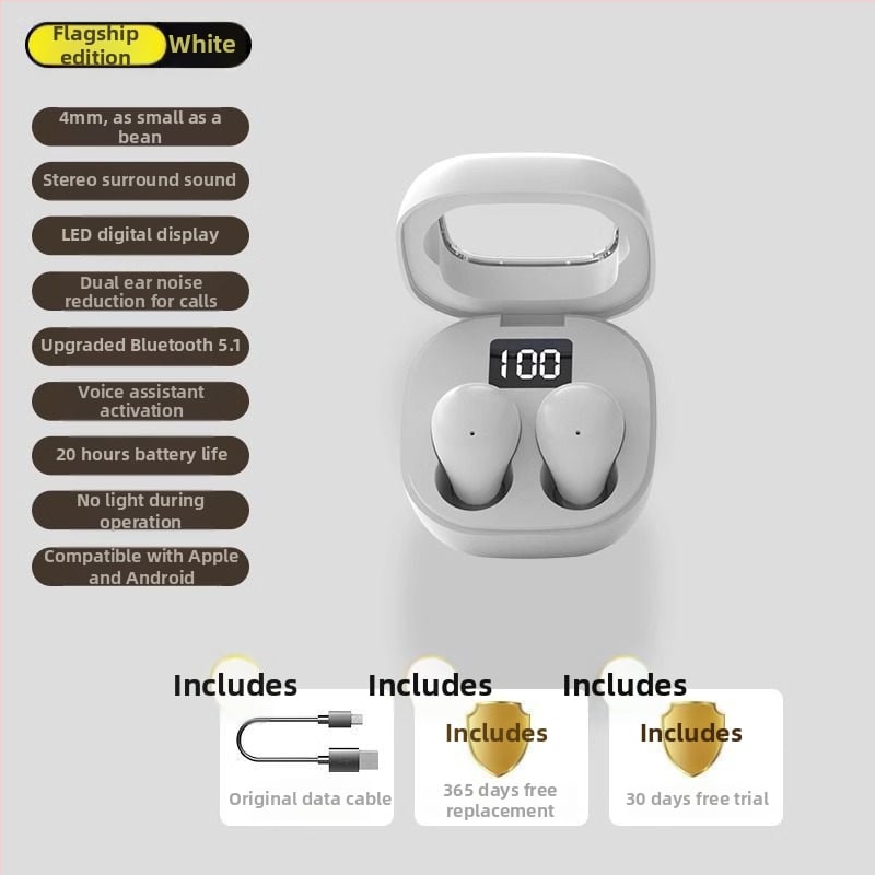 Ασύρματα Bluetooth ακουστικά SK19 με ακύρωση θορύβου, ασύρματη φόρτιση, διάρκεια μπαταρίας άνω των 8 ωρών, IPX6 αδιάβροχο, Bluetooth 5.3