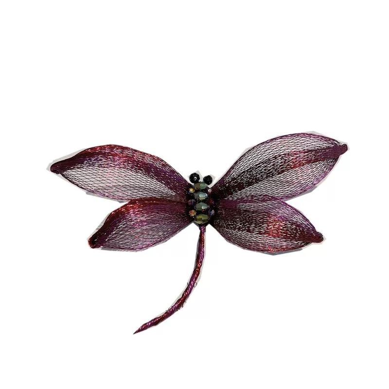 Szitakötő brooch gradient befejezéssel, szövet, rovar-stílus, kézzel készített, egyedi csomagolás, 2025 tavasza