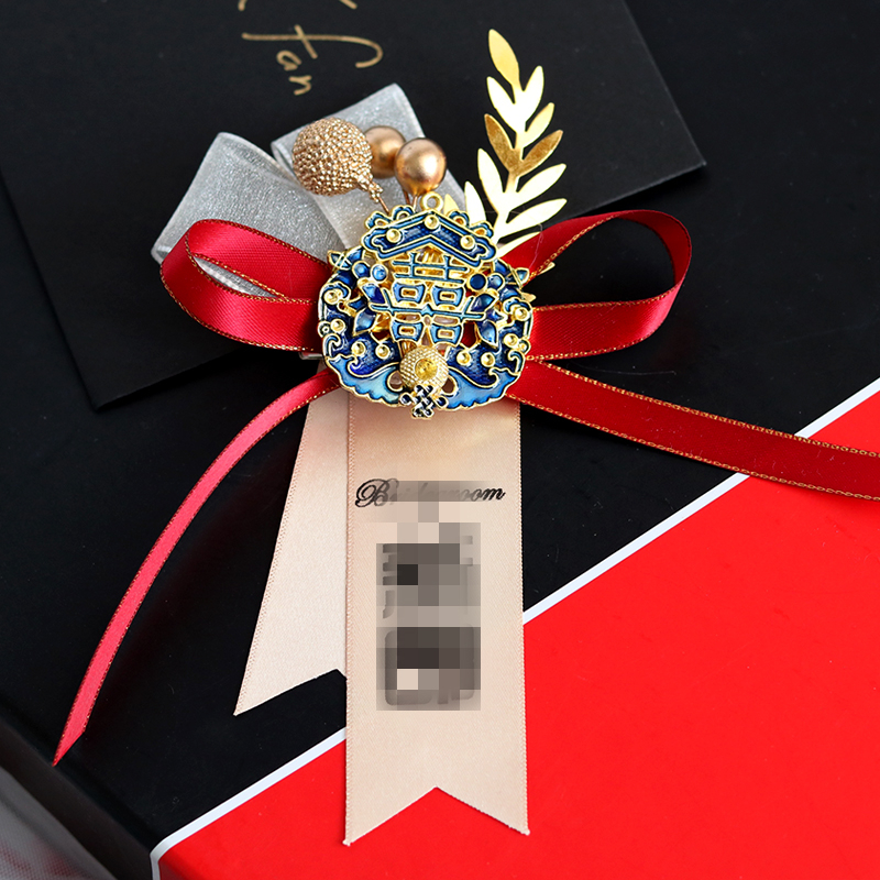 Teljes esküvői corsage készlet a násznép számára, csuklóra való corsage kínai stílusban, ajándékba kész