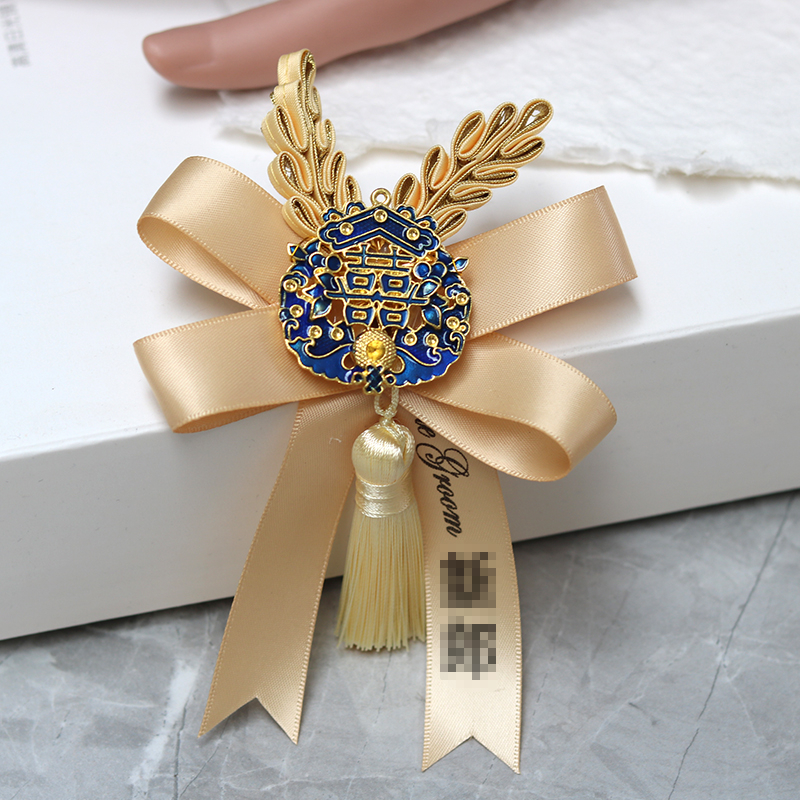 Teljes esküvői corsage készlet a násznép számára, csuklóra való corsage kínai stílusban, ajándékba kész